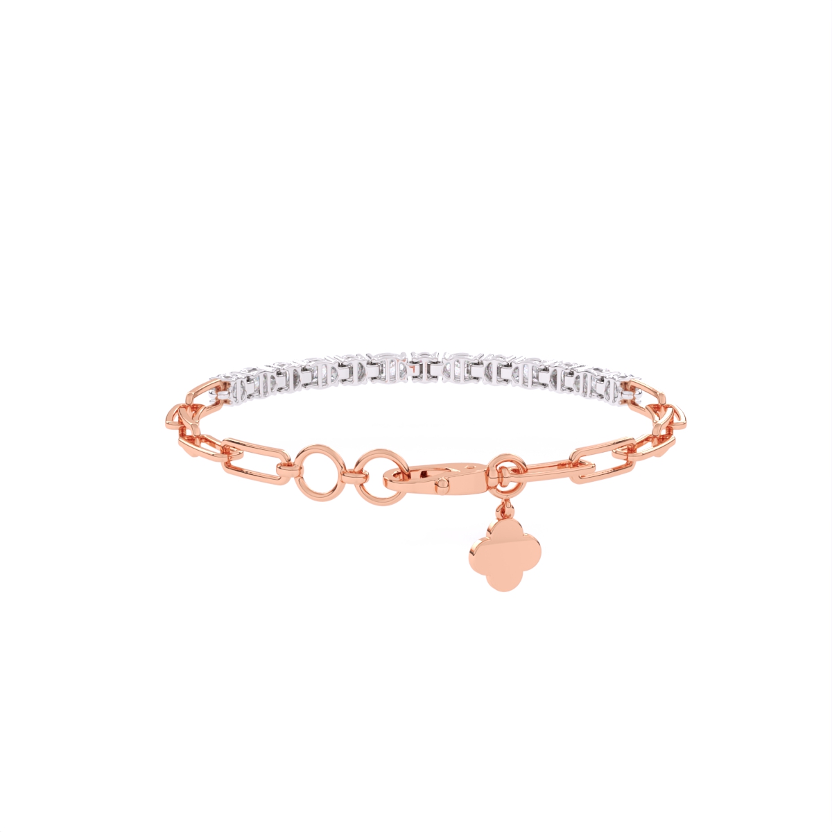 Oval & Round Lab Grown Diamond Loose Bracelet